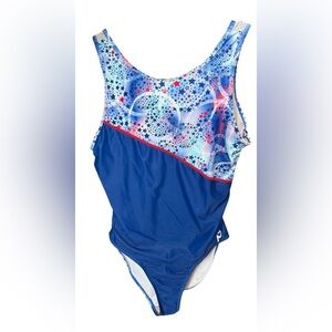 Patriotic Star Pattern Plum Leotard (AXL)